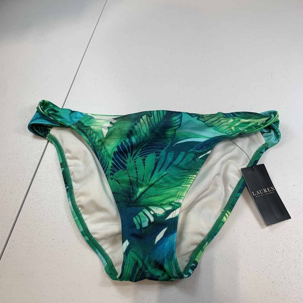 Lauren‎ Ralph Lauren Swim Bikini Bottoms 8 Cartago Palms Twist Side Tropical